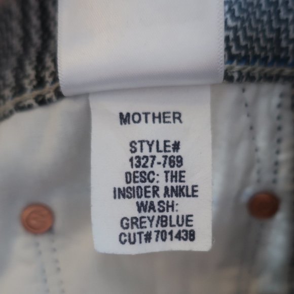 NWT MOTHER INSIDER ANKLE HAPPY PEOPLE READ PANT 28 - Picture 11 of 13